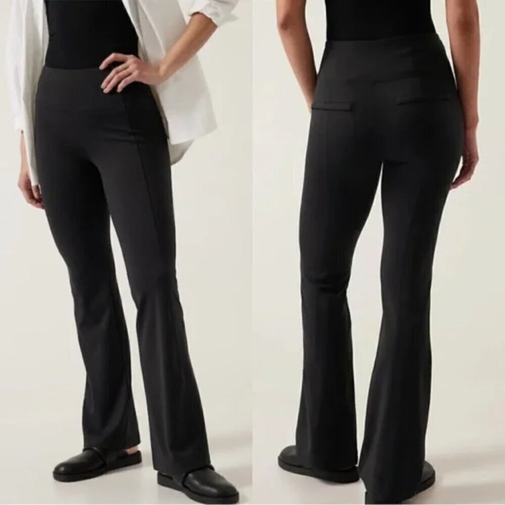 NWT Athleta Delancey Flare Active Pants in Black- Size 2X